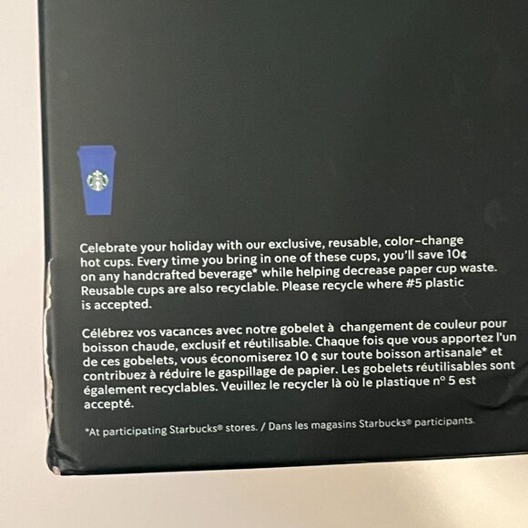 Reusable Color Changing Hot Cups from Starbucks (new in box / set‎ of 6) (w/a/x) - Picture 15 of 16